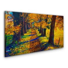 COLORAY.CZ Obraz na plátně Strom cesta listy podzim 120x60 cm