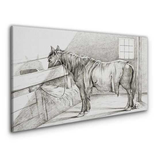 COLORAY.CZ Obraz na plátně Kreslení zvířecího koně