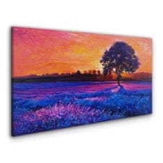 COLORAY.CZ Obraz na plátně Sunset strom květiny 120x60 cm