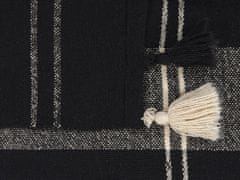 Beliani Bavlněná přikrývka 130 x 170 cm černá KULAC