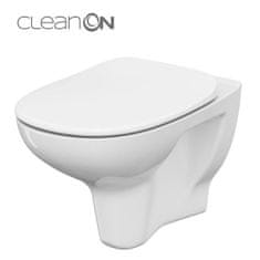 CERSANIT Set 815 závěsná wc mísa arteco new cleanon arteco, sedátko polypropylen soft close (S701-180)