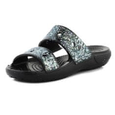 Crocs Pantofle černé 37 EU Classic Glitter Sandal Kids