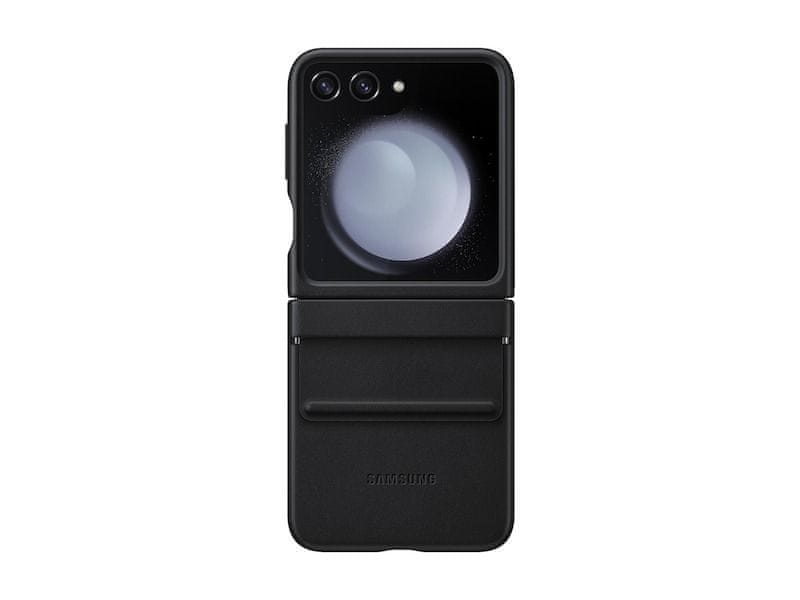 Levně Samsung Flap ECO-Leather Case Z Flip 5 EF-VF731PBEGWW, černý