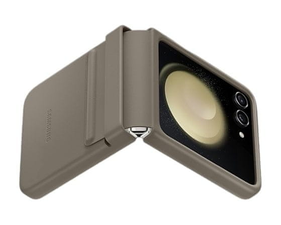 Levně Samsung Flap ECO-Leather Case Z Flip 5 EF-VF731PAEGWW, šedá