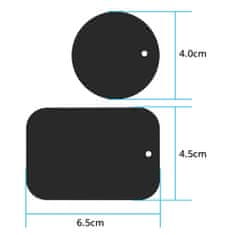 Techsuit (2 balení) Kovový magnet (MP03) - s matnou barvou - Černá KP27221