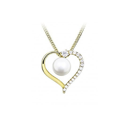 Silver Cat Romantický pozlacený náhrdelník SC517 (řetízek, přívěsek)