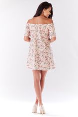 Awama Dámské mini šaty Lugune A175 růžová S/M