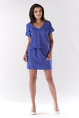 Awama Dámské mini šaty Gwendogune A178 nebesky modrá L/XL