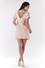 Awama Dámské mini šaty Gwendogune A178 růžová L/XL