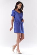 Awama Dámské mini šaty Gwendogune A178 nebesky modrá L/XL
