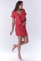 Awama Dámské mini šaty Gwendogune A178 růžová S/M