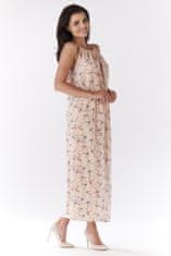 Awama Dámské maxi šaty Ananet A184 růžová S/M