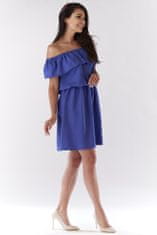Awama Dámské mini šaty Laugyr A185 nebesky modrá S