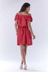 Awama Dámské mini šaty Laugyr A185 růžová L