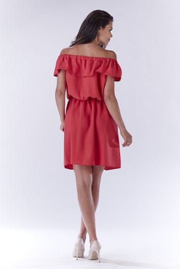 Awama Dámské mini šaty Laugyr A185 růžová