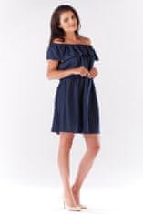 Awama Dámské mini šaty Laugyr A185 tmavě modrá L