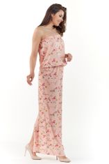 Awama Dámské květované šaty Lynene A219 růžová M