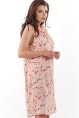 Awama Dámské květované šaty Brolat A224 růžová S/M