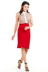Awama Dámská midi sukně Herzerine A255 červená XL