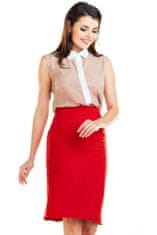 Awama Dámská midi sukně Herzerine A255 červená XL