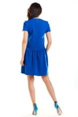 Awama Dámské mini šaty Sinever A277 nebesky modrá L