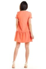 Awama Dámské mini šaty Essyfleur A273 korálová XL