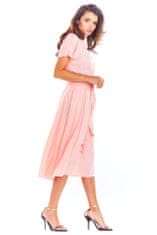 Awama Dámské midi šaty Iseuflor A296 růžová S