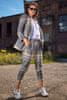 Awama Dámské elegantní kalhoty Blanchegeus A336 šedo-růžová S