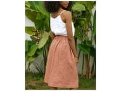 Magic Linen Midi lněná sukně MONTICELLO v barvě Clay růžové Velikost: M