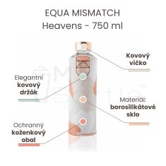 Equa Skleněná láhev EQUA MISMATCH - Heavens 750 ml