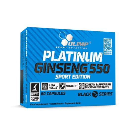 Olimp Olimp Platinum Ginseng 550 60 kapslí, ženšen korejský a americký