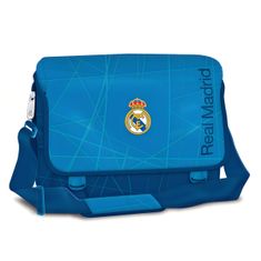 FotbalFans Modrá taška Real Madrid FC přes rameno, 34x25x11cm, polstrovaná