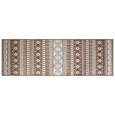 Vidaxl Venkovní koberec hnědý a bílý 80 x 250 cm oboustranný design