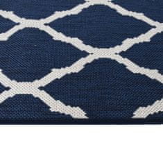 Greatstore Venkovní koberec námořnicky modrý a bílý 100 x 200 cm