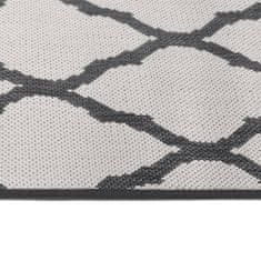 Vidaxl Venkovní koberec šedý a bílý 80 x 150 cm oboustranný design