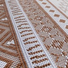 Vidaxl Venkovní koberec hnědý a bílý 80 x 150 cm oboustranný design