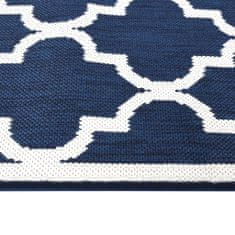 Vidaxl Venkovní koberec námořnicky modrý a bílý 100x200 cm oboustranný
