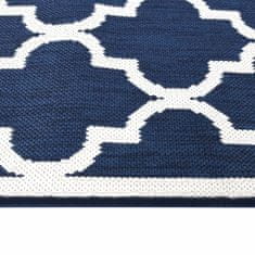 Vidaxl Venkovní koberec námořnicky modrý a bílý 80x250 cm oboustranný