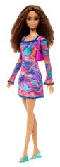 Mattel Barbie Modelka 206 - Duhové marble šaty FBR37