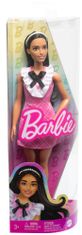 Mattel Barbie Modelka 209 - Růžové kostkované šaty FBR37