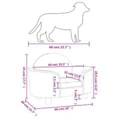 Greatstore Pelíšek pro psy růžový 66 x 40 x 45 cm samet