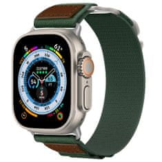 X-Site Řemínek pro Apple watch nylon kožený 42/44/45/49mm zelený