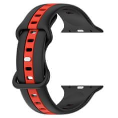 X-Site Řemínek pro Apple watch silikonový 38/40/41mm černočervený