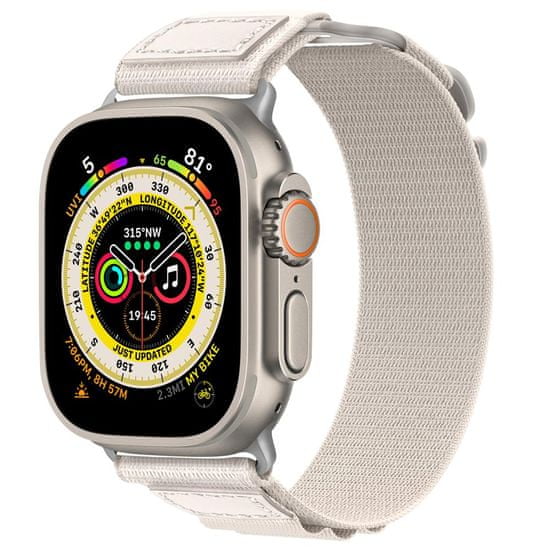 X-Site Řemínek pro Apple watch nylon kožený 38/40/41mm bílý