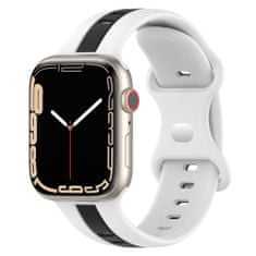 X-Site Řemínek pro Apple watch silikonový 42/44/45/49mm bíločerný