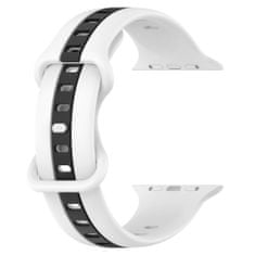 X-Site Řemínek pro Apple watch silikonový 42/44/45/49mm bíločerný