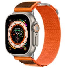 X-Site Řemínek pro Apple watch nylon kožený 42/44/45/49mm oranžový