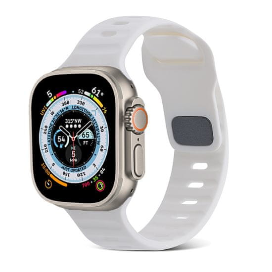 X-Site Řemínek pro Apple watch silikonový sportovní 42/44/45/49mm bílý