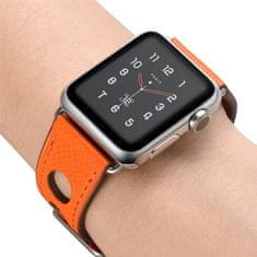 X-Site Řemínek pro Apple watch kožený 38/40/41mm oranžový