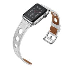 X-Site Řemínek pro Apple watch kožený 38/40/41mm bílý
